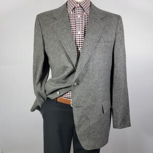 Kuppenheimer Men's Tweed Sport Coat‎ Blazer Two Button Twill Gray Wool Sz 48L